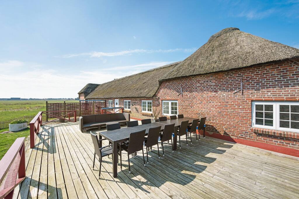 terrace behind the house