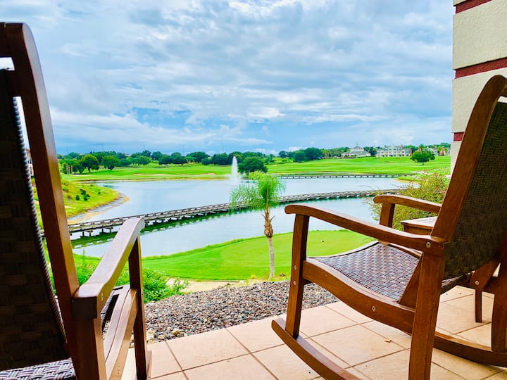 Have your breakfast overlooking this million dollar view of the golf course ...