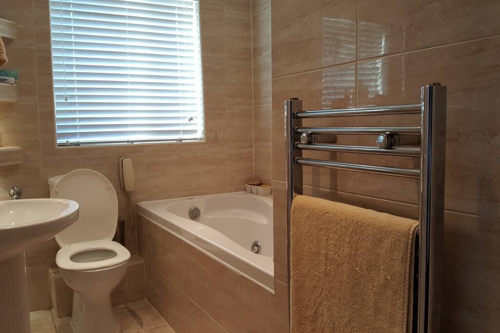 Private Bathroom with Jacuzzi Bath & TV!