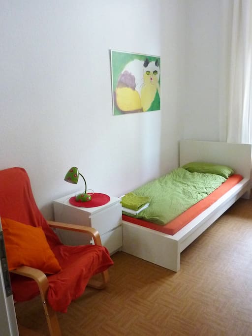 The room ... with bed ...