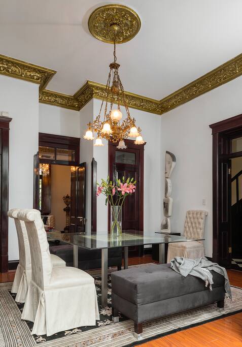 A beautiful dining room for up to 8 people.
