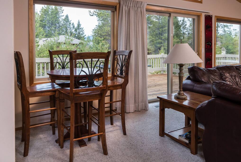 Extra seating off kitchen.