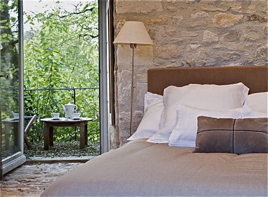 Bedroom in one of the pavillons