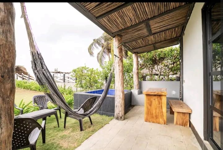Cabin+ac+jacuzzi+kitchen+seafront+@sanbernardo - San Bernardo Del Viento