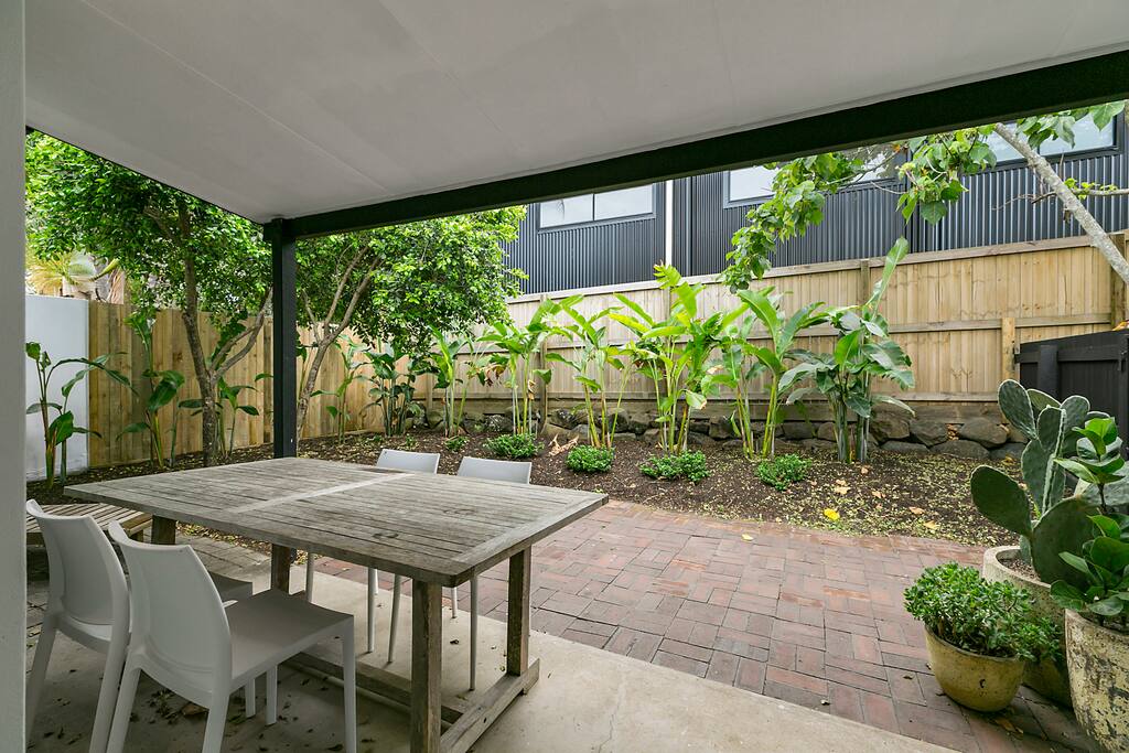 Outside secure courtyard