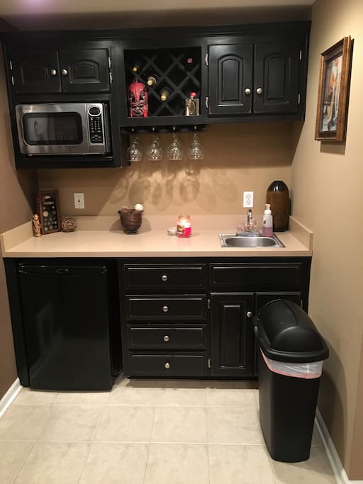 Kitchenette in the finished basement