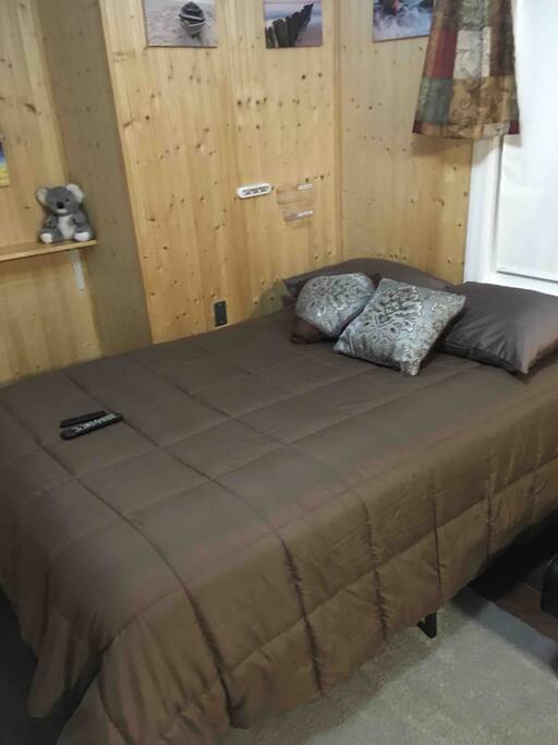 Main bed in main bedroom
