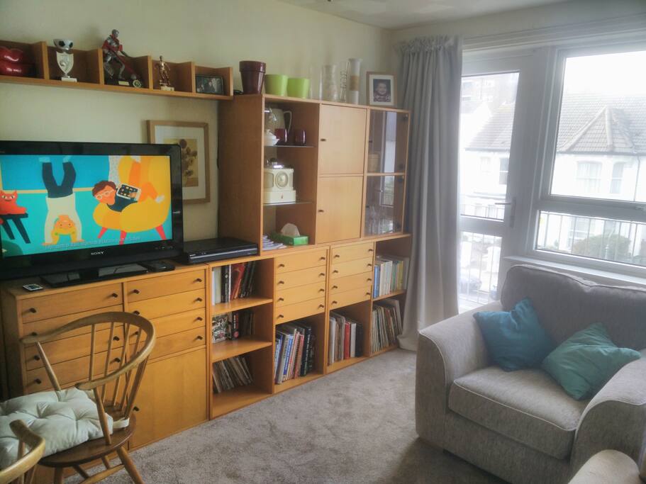Living room with balcony