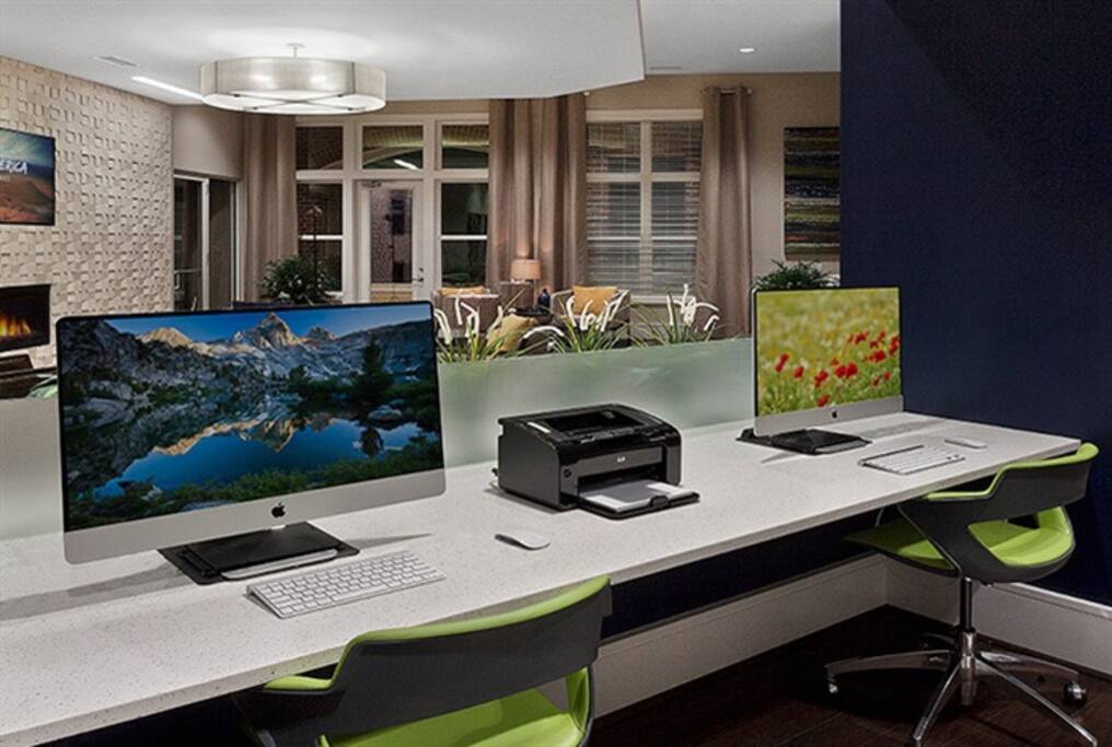 The computer room.