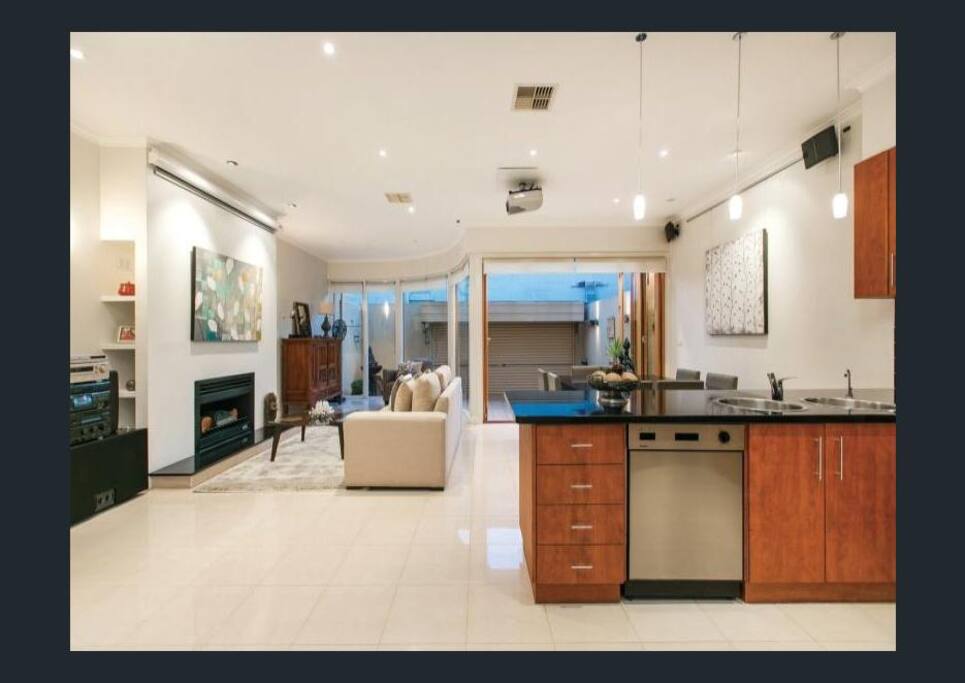 View from Kitchen to rear courtyard