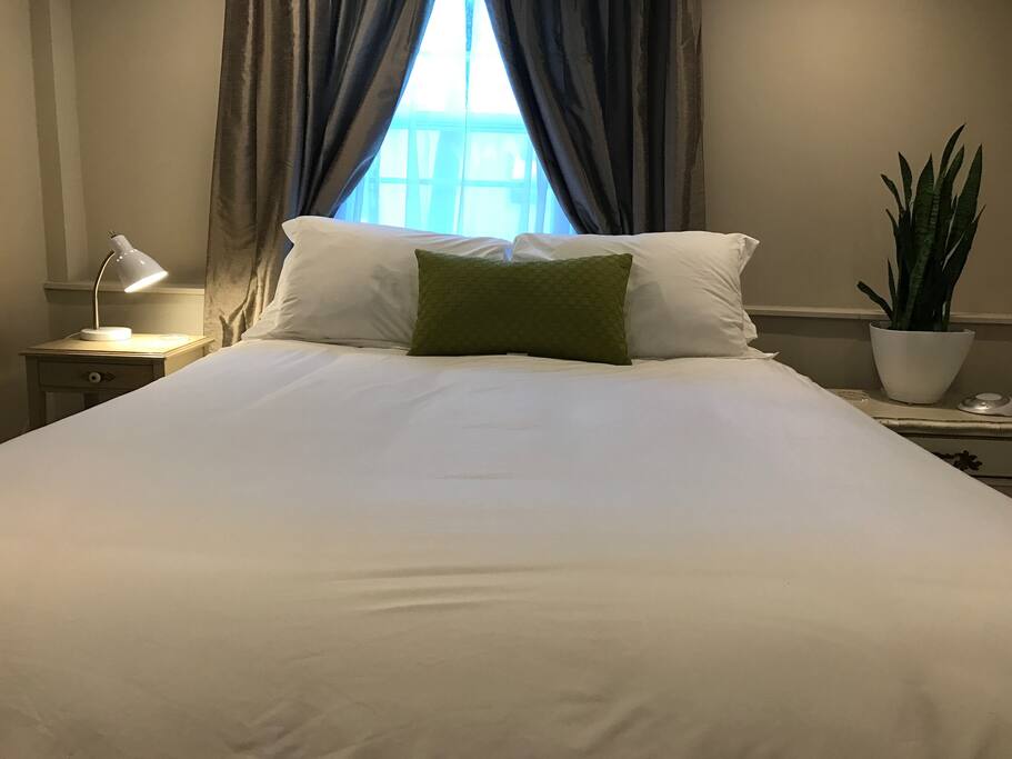 Get a good night's sleep with premium, guest raved about bedding and mattress
