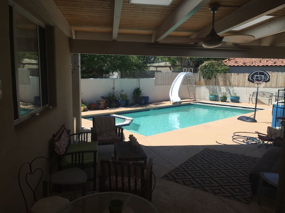 seasonal pool and hot tub