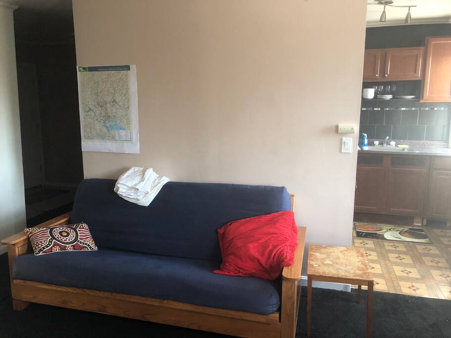 Futon in living room