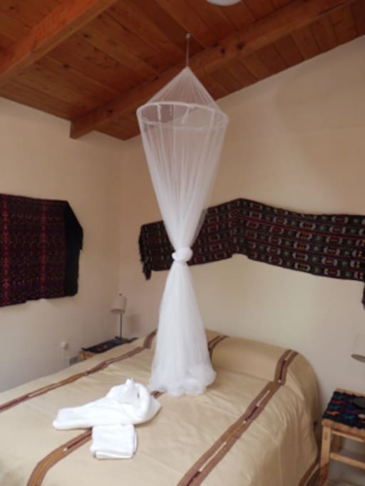 Bedroom with Queen Size Bed and Mosquito Net