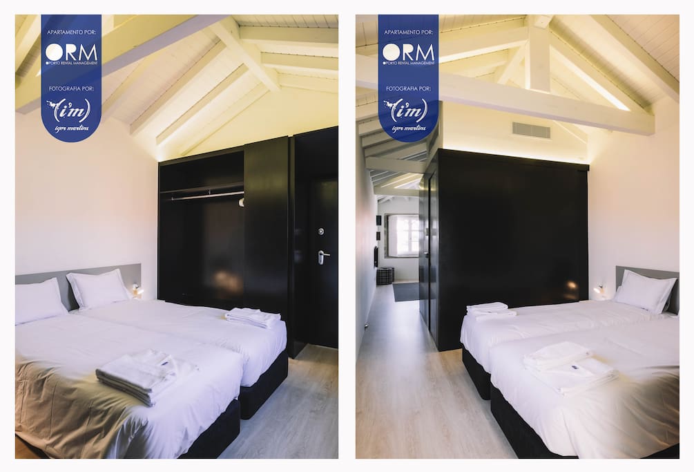 Bedroom with 2 single beds