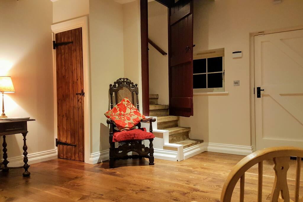 Original stone staircase in the entrance