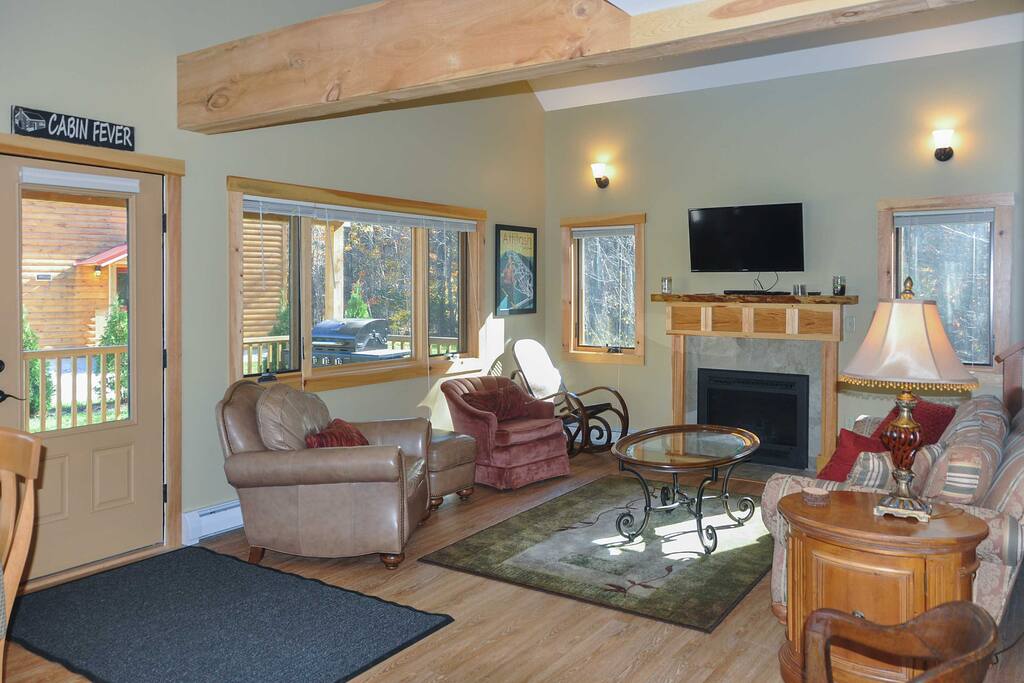 The interior is well-appointed and cozy.