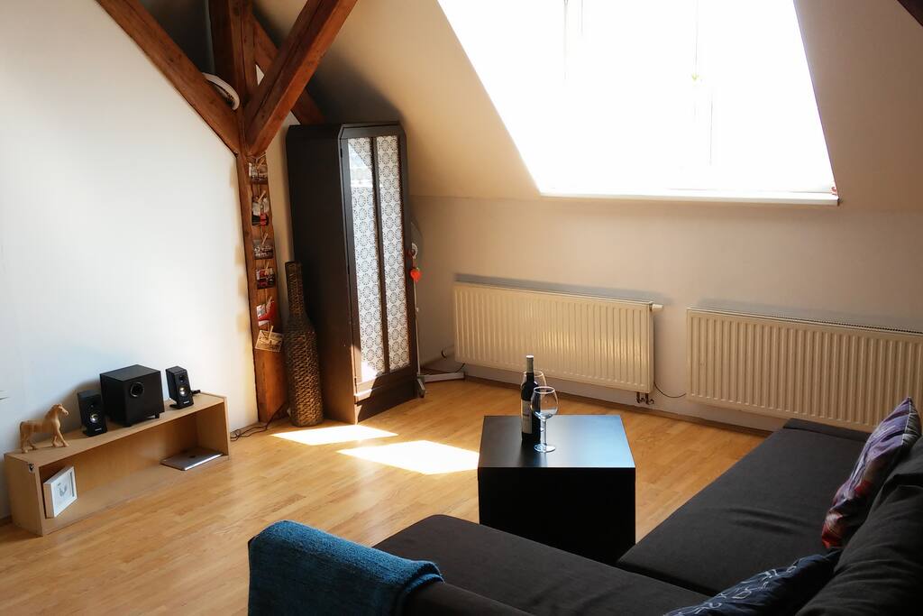 Living room with sofa bed - very comfy:)