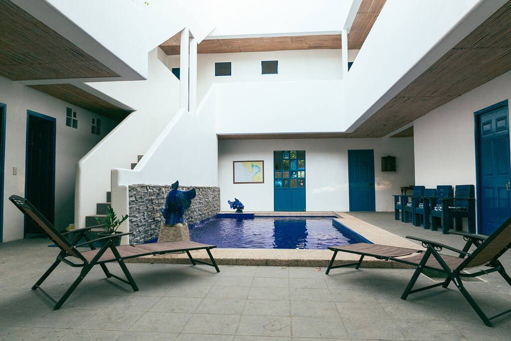 Lounging area by the pool.