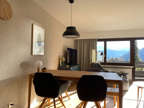 Successful Airbnb property: Top location: Quiet & sunny 2.5 room vacation apartment. in Vaz/Obervaz