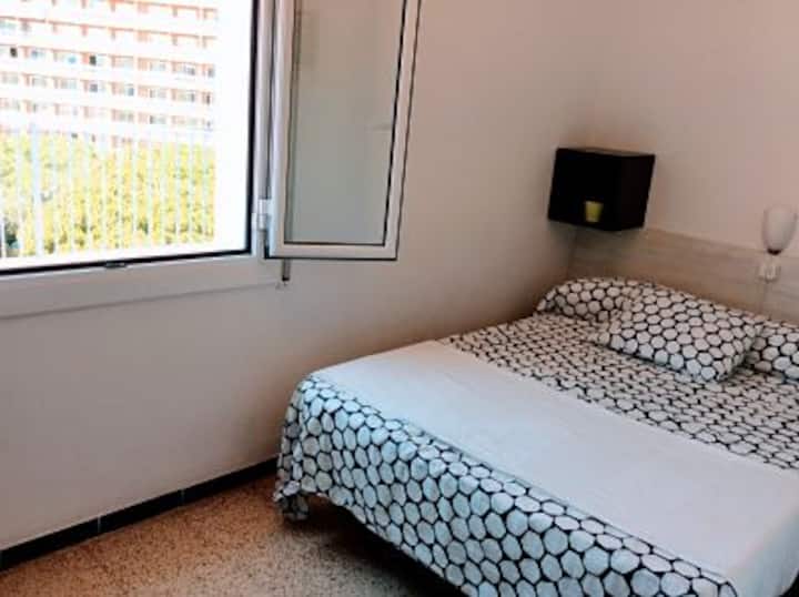 Dubbelrum med dubbelsäng