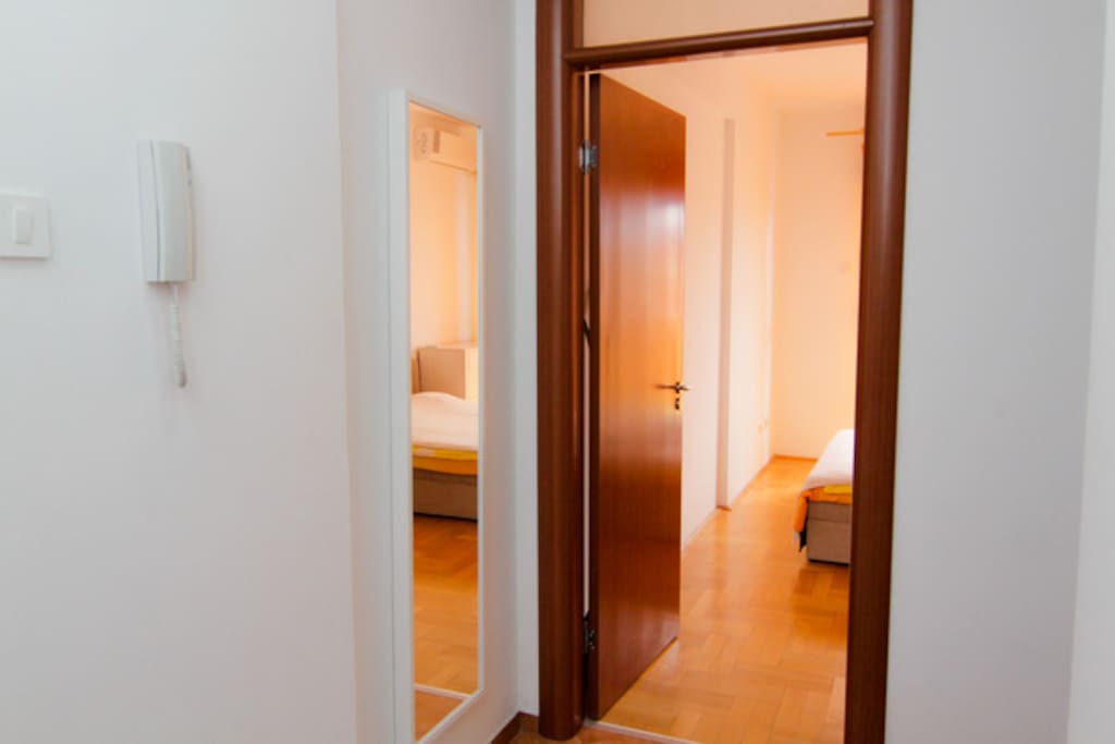 View from the entrance to the bedroom