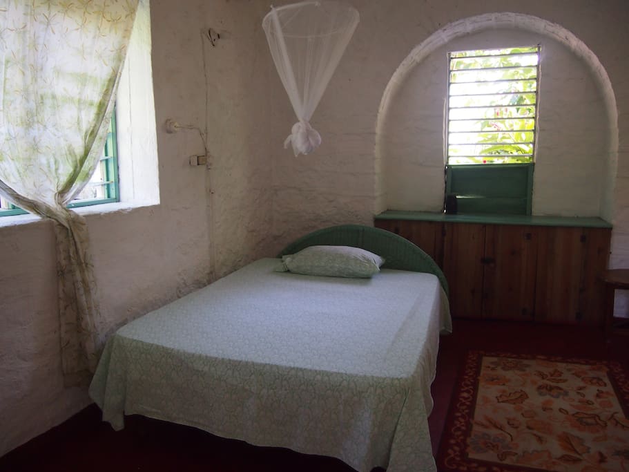 Single bedroom on first floor, tower section of the fort.