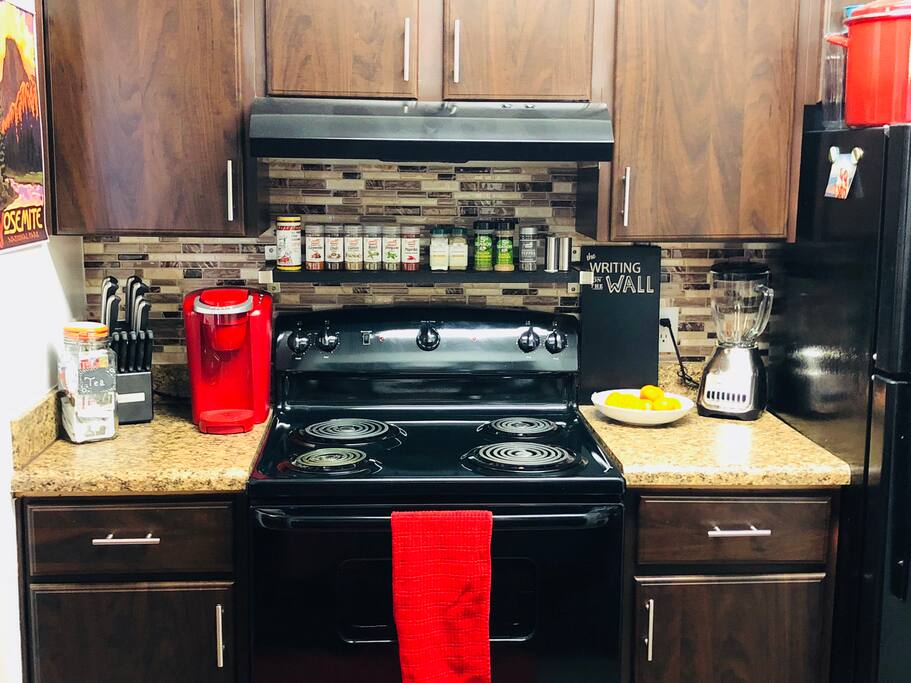 There is a Keurig as well as a drip coffee pot. I will provide coffee and tea.