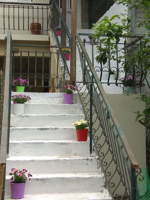 The stairs to the apartment