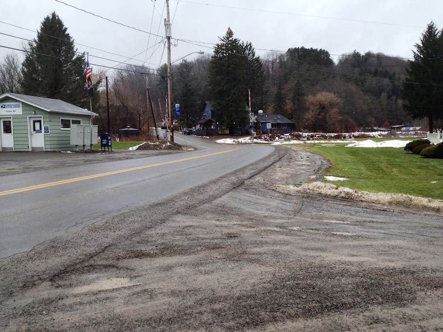 The road to Swain Ski Resort and the quaintest little post office around