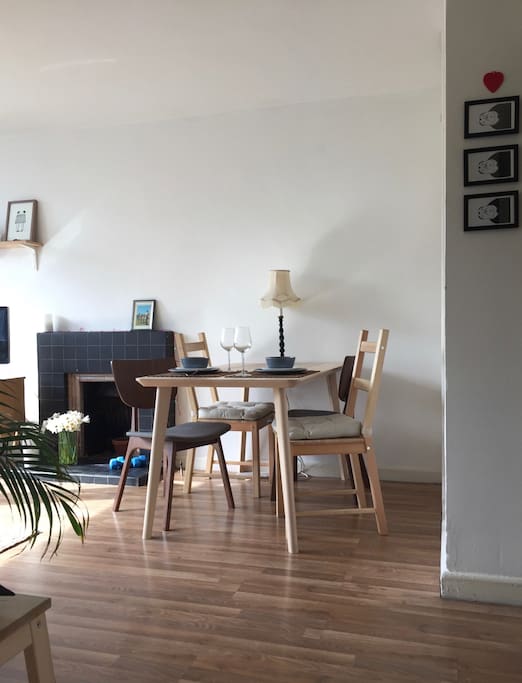 Dining area in the living room