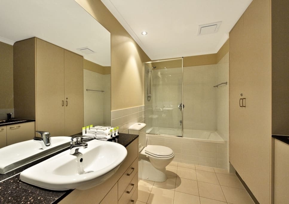 Main bathroom is luxuriously appointed.