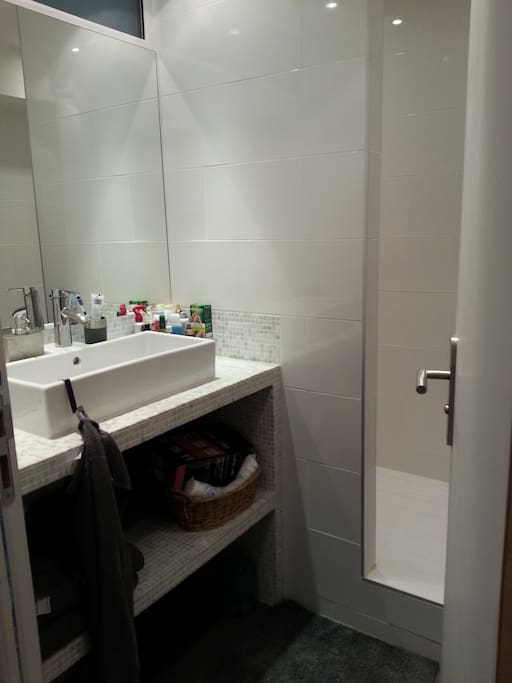 Salle de douche neuve à partager.