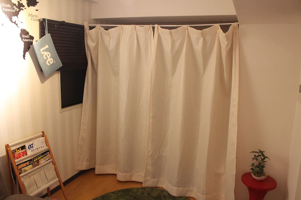 Our space and your bed space are separated by curtain.