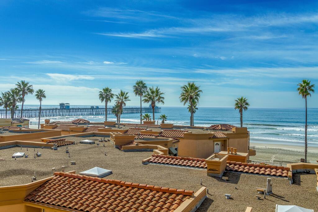 View of Pier and Beach from Balcony