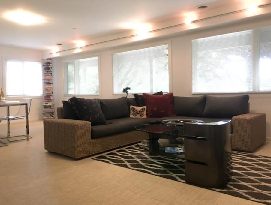A different angle of this contemporary living room.