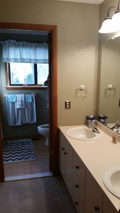 Full bath. Double sink.