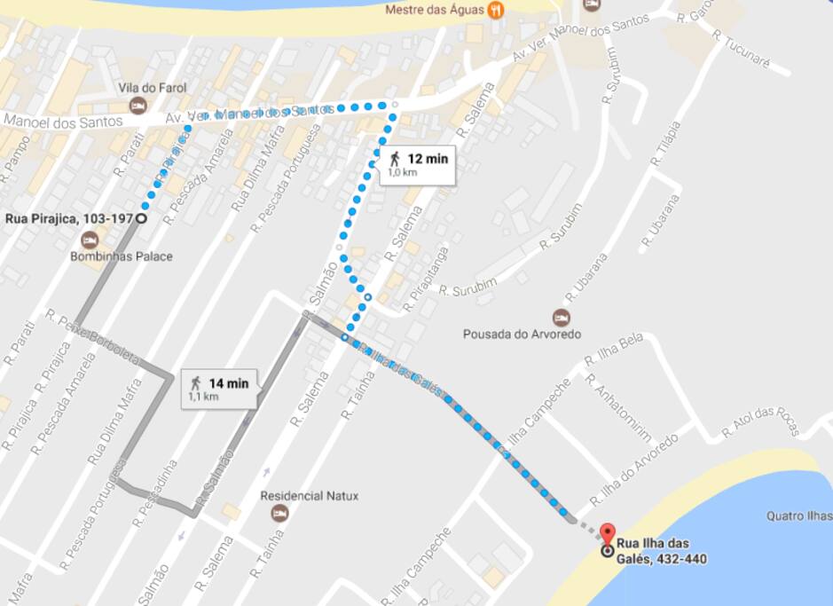 Caminho para praia de 4 ilhas