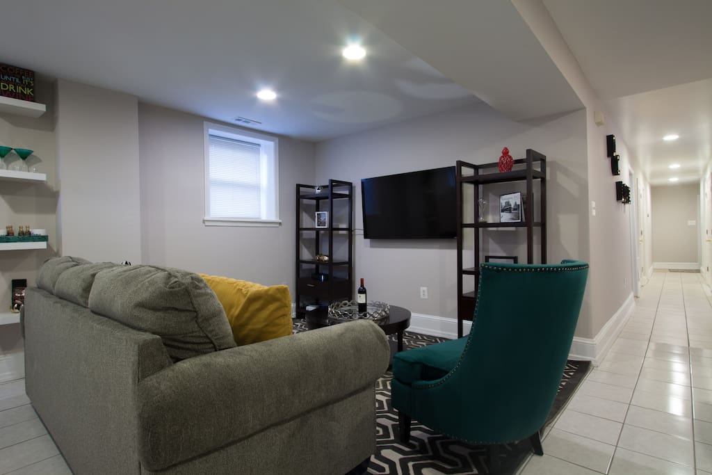 Well lit living room