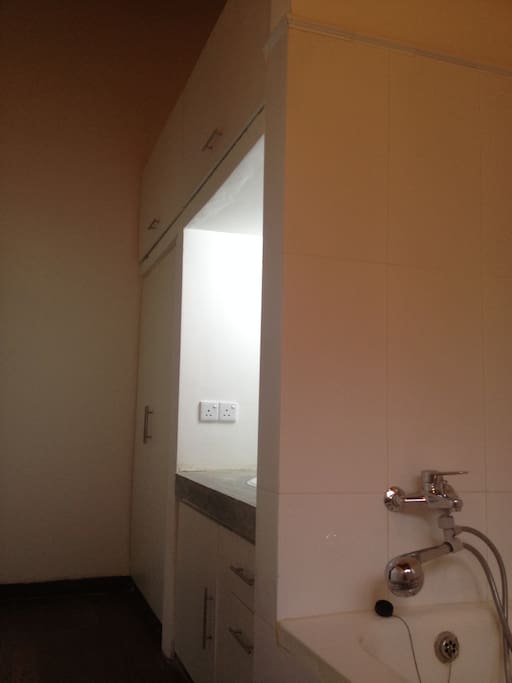 Bathroom with wardrobe