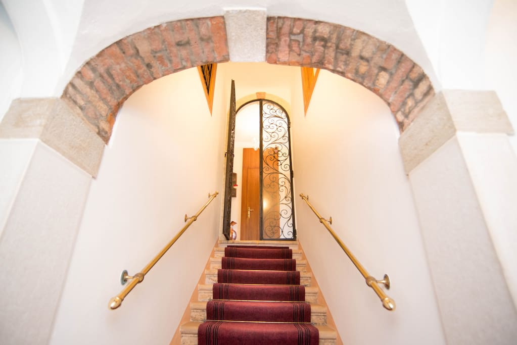 Private staircase to access the apartment