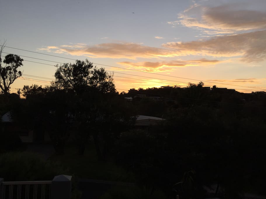 Beautiful sunrise from the balcony