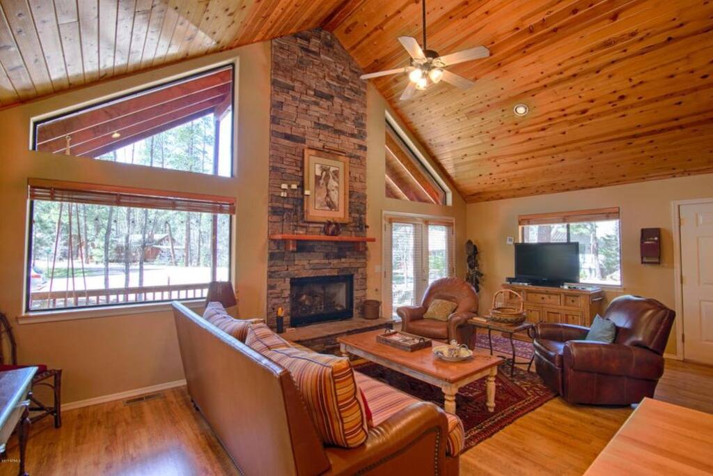 Cozy fireplace