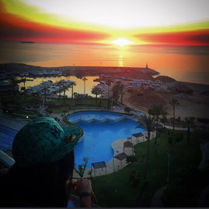 Sunset from the chalet
