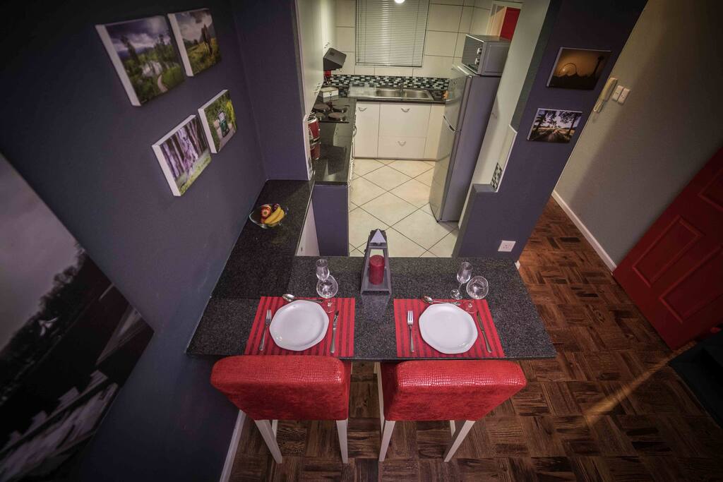 Aerial view of the dining area