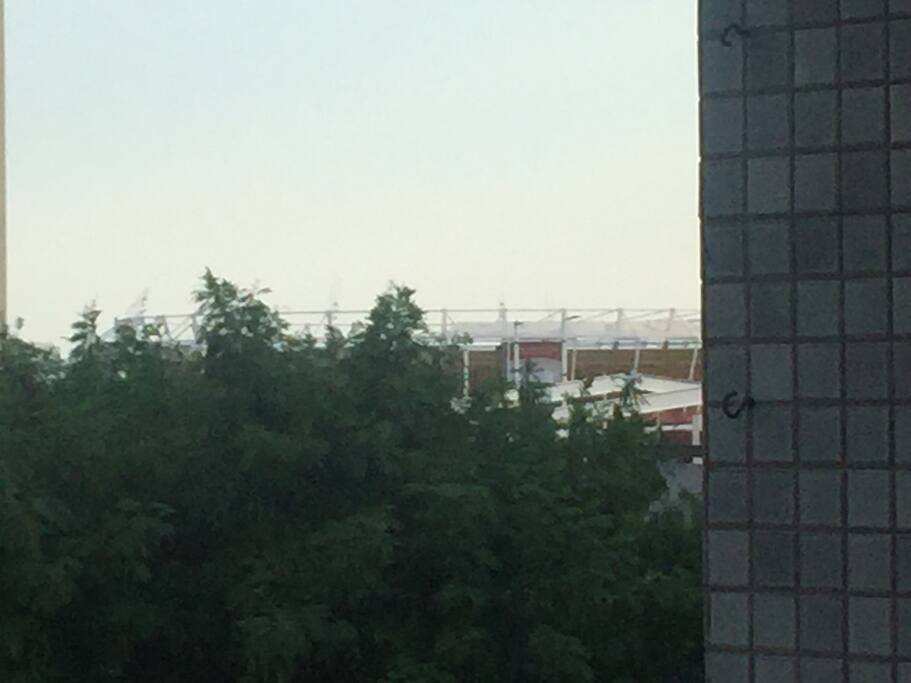Vista da aerna olimpica de tenis