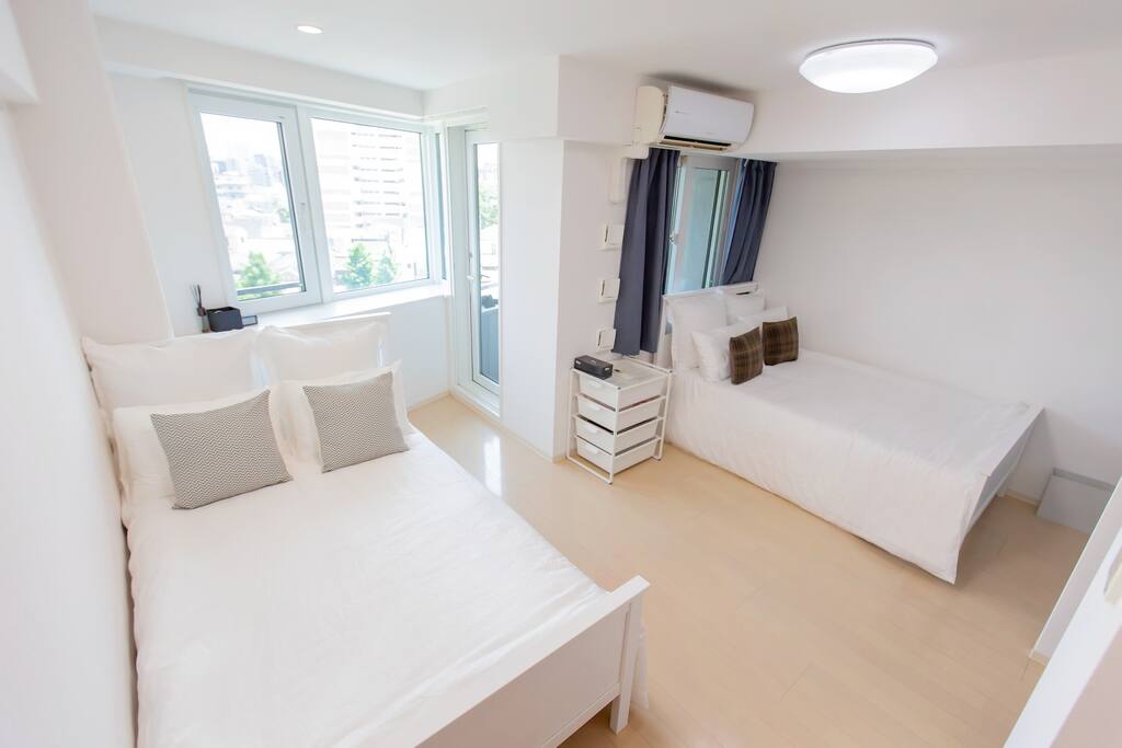 The bright and airy bedroom