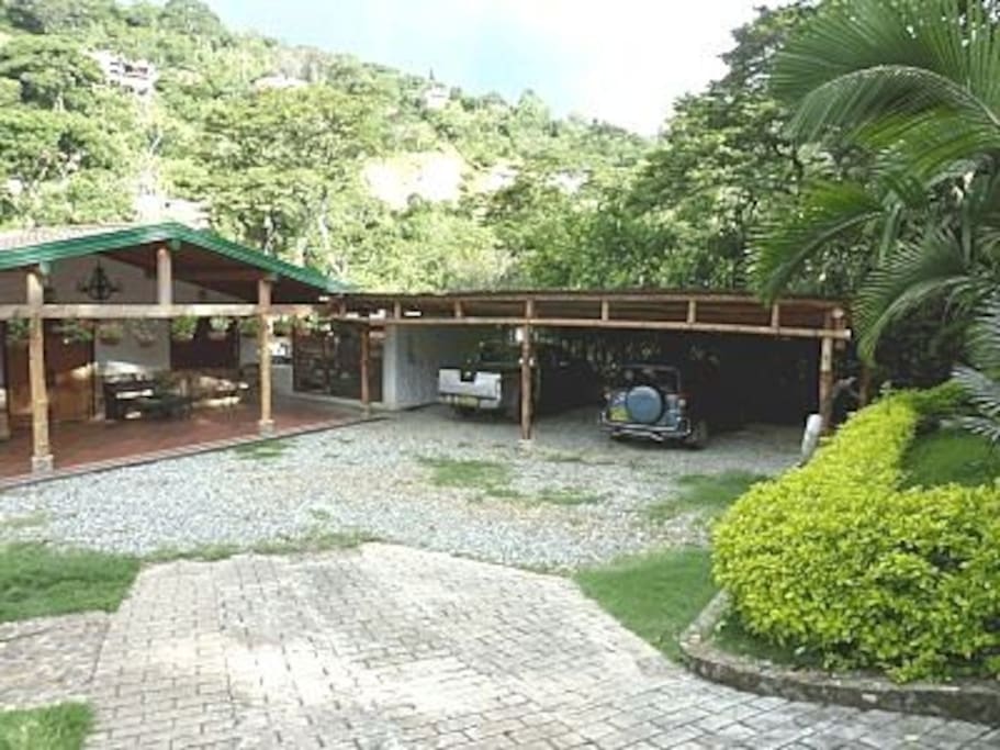 The front right of the Villa
