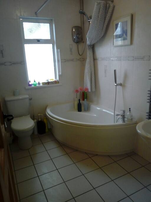 Shower and toilet facilities across the hall.