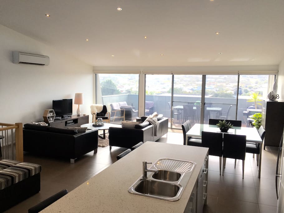 Spacious open plan living/dining and meals area